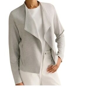 TRENERY‎ Women's XL Light Grey Bamboo Viscose Marle Jacket Sustainable Ethical